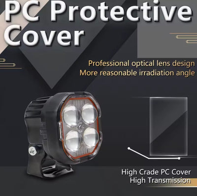 New Cube Four-Leaf Crocodile LED Car Work Light | Pack Of 1