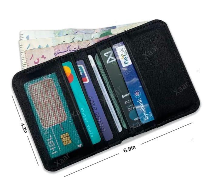 Men's Premium Leather Bi-Fold Wallet | Slim Card Holder With Cash Compartments | Black