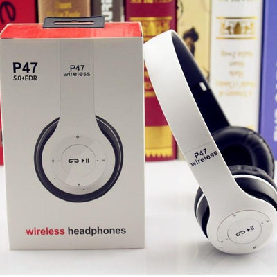 Long Listening Battery Fast Charging Wireless Bluetooth 5.1 Headphones With SD Card Function – P47 Model | Random Color