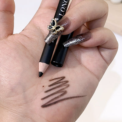 2 In 1 BLK/OPL Eye Pencil With Sharpener, Makeup 2 Colors Cosmetic Beauty Eyebrow Tool( Pack Of 12 )