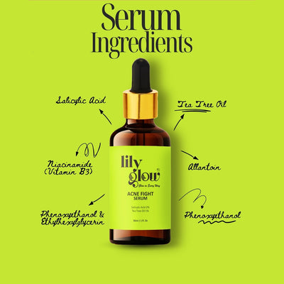 Lily Glow Acne Fight Serum – For Oily & Dry Skin, Acne Marks, Pimples & Face Whitening (30ml)