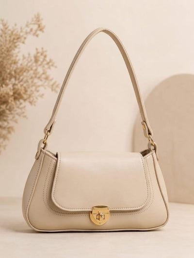 Classic Flap Shoulder Purse For Women – Premium Leather Look Handbag Black