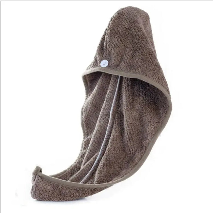 Towel Bath Towels - Dry Hair Cap Super Absorbent Quick-Drying Shower Towel (Random Color)