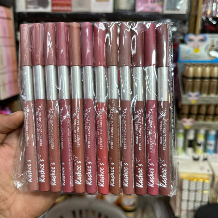 Kashee's High Pigmented Smooth Lipstick - Creamy Formula Designed For Bold Even Color Lip Definition And Long-Lasting Wear - Shades Of Nude (Pack Of 12)