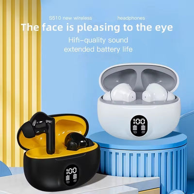 Professional Display Stereo 895B Wireless Bluetooth Earbuds With Mic LED Display Type C Fast Charging For Android IPhone (With Box | Random Color)