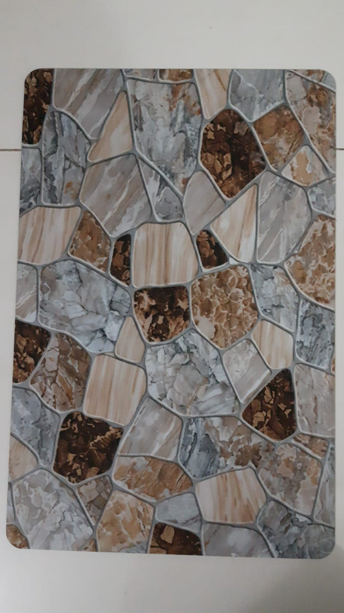 Super Absorbent Non-Slip Bathroom Floor Mat - Quick-Dry Soft Marble Stone Design 23 × 15 Inch