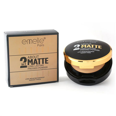Emelie 2 In 1 Matte Pressed Powder