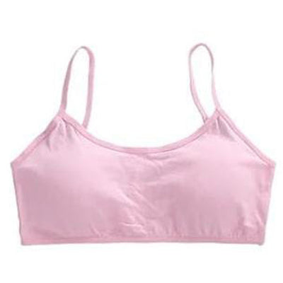 Teen Girls Soft And Comfortable Padded Cotton Sports Bra - Apparel Accessory Designed For Daily Comfort And Support Maintenance Routine - Free Size Beige