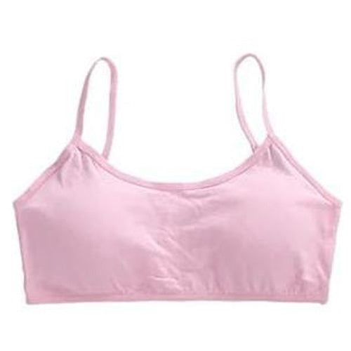 Teen Girls Soft And Comfortable Padded Cotton Sports Bra - Apparel Accessory Designed For Daily Comfort And Support Maintenance Routine - Free Size Beige