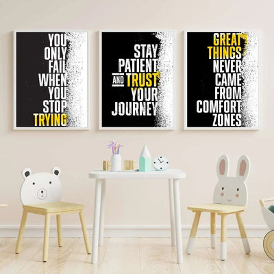 Set Of 3 Motivational Quote Frames (12×16)