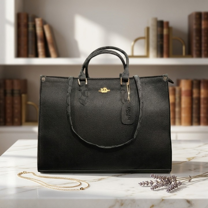 High Quality Coach Tote Bag 16x11 Inches Elegant Designer Handbag | Black