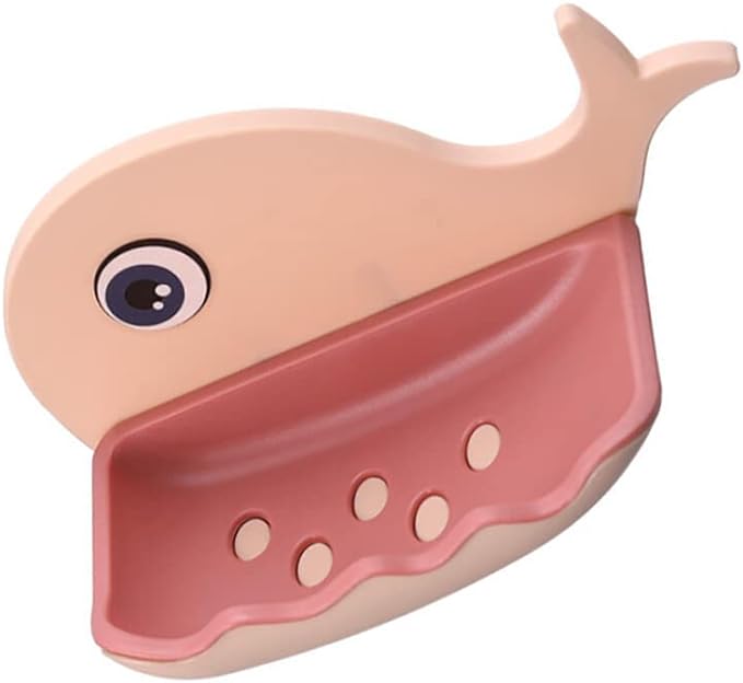 Whale Fish Shaped Soap Holder For Bathroom | Wall Mounted Soap Bar, Holder Rack For Shower Wall, Kitchen, Bathroom - Random Color(1 PC)