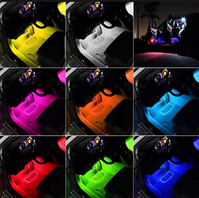 1set Bike Rgb 36 Led Strip 5050smd 12w Decorative Auto Atmosphere Pathway Interior Ambient (36 Bike Bluetooth Light)