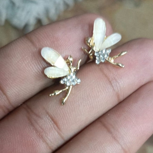 Korean-Style Fairy Stud Earrings - Jewelry Product Designed For Styling And Daily Outfit Routine - Golden