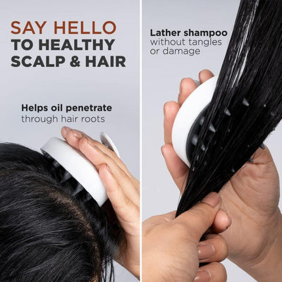 1 Piece Scalp Shampoo Massager Brush | Scalp Hair Scrubber With Soft Bristles For All Type Of Hairs ( Random Color )
