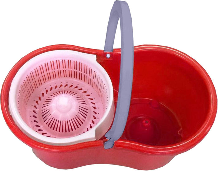Magic Spin Mop Set - 360 Degree Microfiber Mop Head Home Clean Tools Microfiber ( Plastic Spinner )