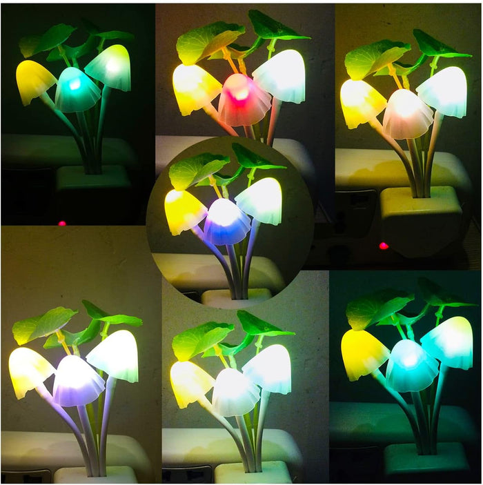 Mushroom LED Night Light For Home ( Random Color )
