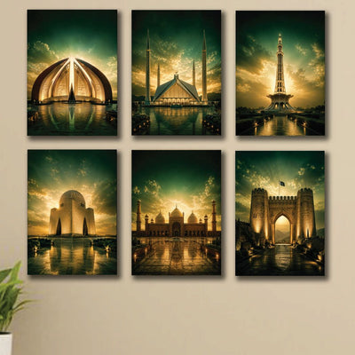 Set Of 6 Premium Wall Art Photo Tiles – Modern Home Decor Sets 8x11