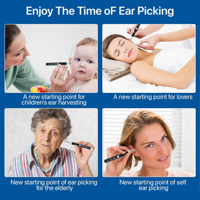 Rechargeable Smart Wireless Ear Camera Kit | Visual Ear Wax Removal Tool With Mobile Display | Random Colour