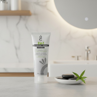 2 In 1 Charcoal + Scrub Face Wash 120ml | Deep Detox And Gentle Exfoliation | Removes Dirt, Blackheads, And Dead Skin For A Fresh, Clear, And Glowing Face