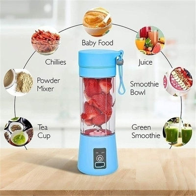 Portable Blender - Rechargeable Personal Smoothie Maker Electric USB Juicer Cup Compact Lightweight Travel Bottles For Shakes And Smoothies | 380ml