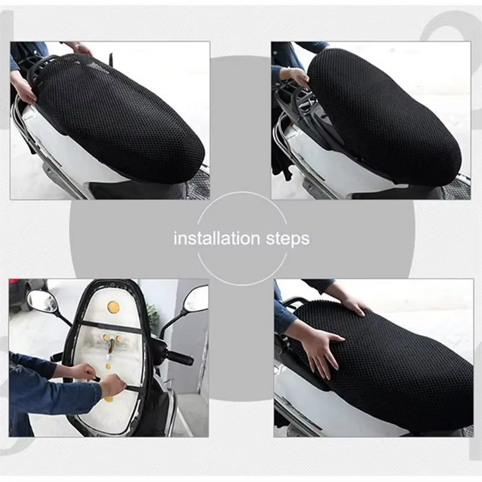 Bike Net Seat Cover For All Motorbikes 10 MM Thickness- Stretchable Material - Thick Net Cover- Long Lasting - Fits On All Models CD 70/ CG125/ YBR/ YBF/150CC/200CC Scooty Seat Cover