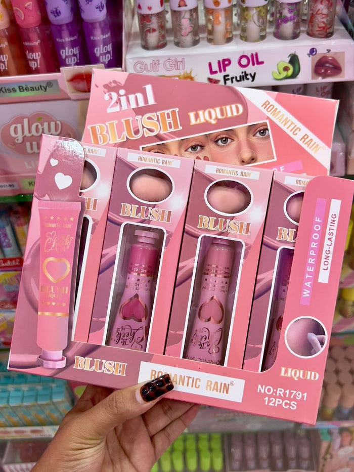 2 In 1 Blush & Blender Deal – Dual-Action Makeup Essential For Effortless Application - Orange