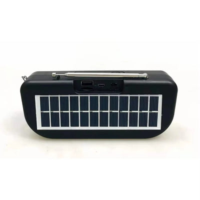 Portable Solar Rechargeable Radio With USB Charging Cable For Outdoor Use