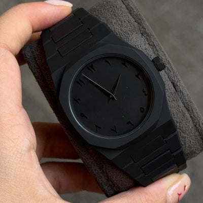Black Aura Couple Watch – Elegant Matching Timepieces, Stylish Fashion Accessories For Men And Women-Without Box