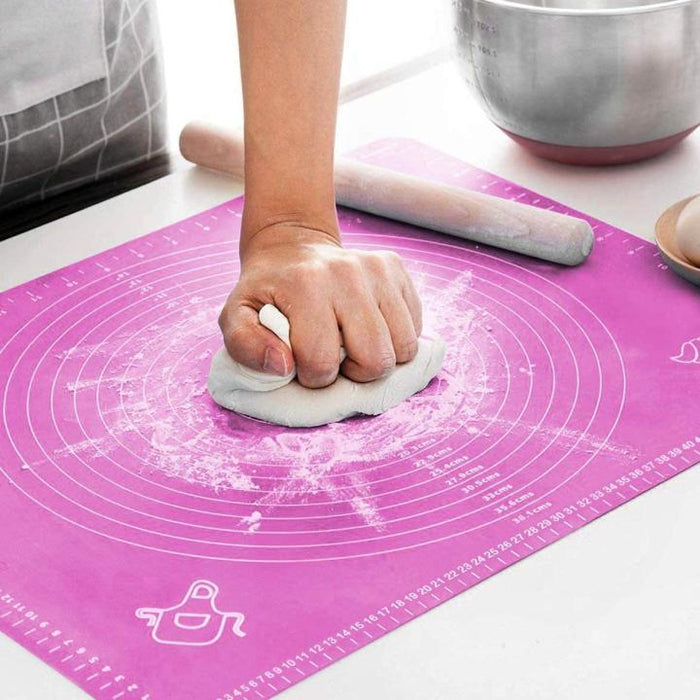 Silicone Roti Mat | Large Size 50x40cm Silicon Roti Mat For Kitchen | Non-Stick Baking Mat Kneading Dough Pad (Random Color)