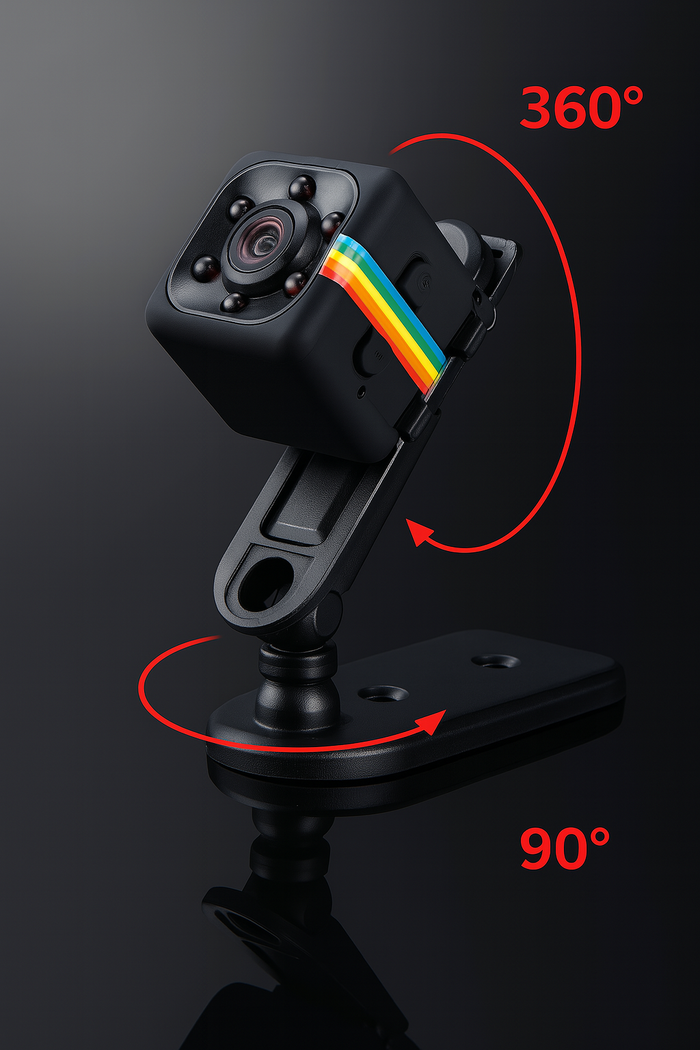 SQ10 Mini Hidden Camera With Night Vision – HD Recording, Motion Detection & Adjustable Holding Stand