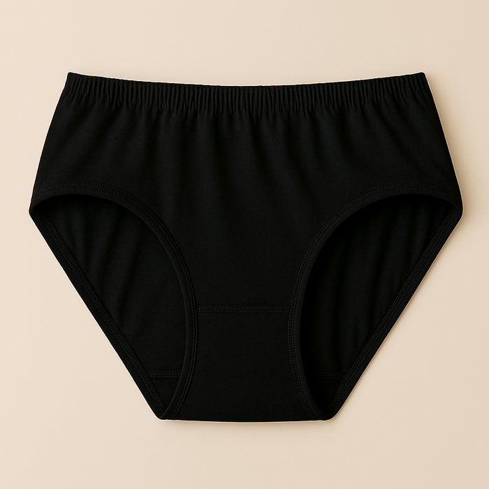 High Quality Pure Cotton Soft Fabric Panty – Comfortable Everyday Wear (Black, S/M/L) - Large