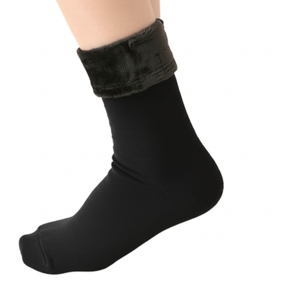 Women’s Woolen Quarter Socks – Pack Of 2 , Soft & Warm Winter Wear, Elegant Style, Flexible Size, Comfortable Daily Use, Available In Black & Skin Colors (1 Pair) - Black