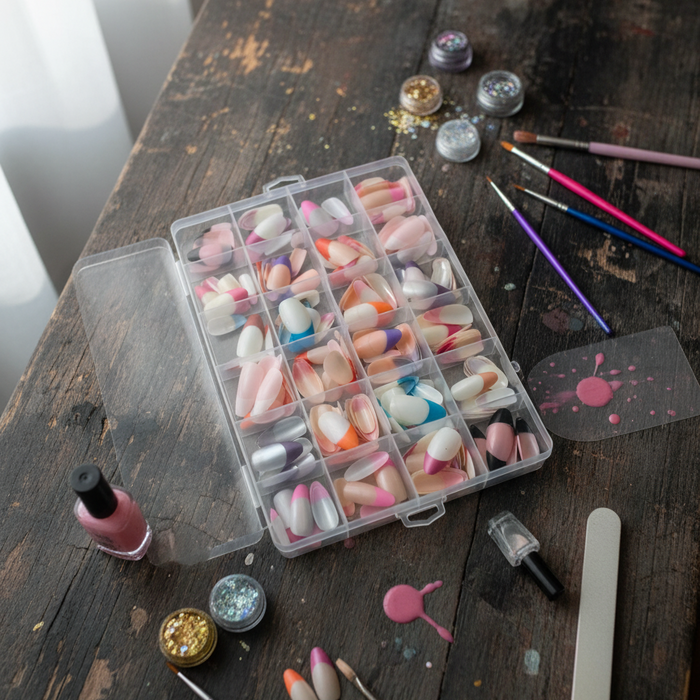 288 Pcs French Nails Set – Multicolor ABS Plastic Nail Tips, Smooth & Even Coverage, Durable, Easy-To-Apply, Perfect For DIY & Professional Manicures