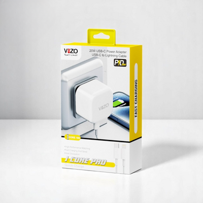 ICore Pro – Premium 3-Pin IPhone Charger With Original Lightning Cable | Best Quality Iphone Charger | Vizo ICore Pro - IOS Charger