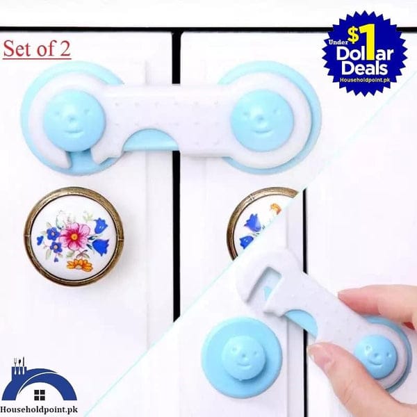 New 1pc Cabinet Door Drawers Refrigerator Locks Protection From Children Baby Safety Plastic Security Lock(Random Color)