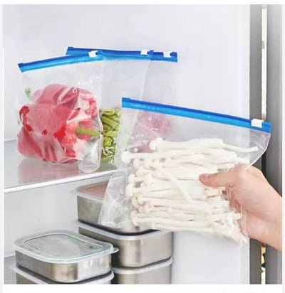 Food Storage Slider Bag Freezer Zipper Bags Fresh-Keeping Freezing Heating Food Sealing Packaging Kitchen Accessories - Large