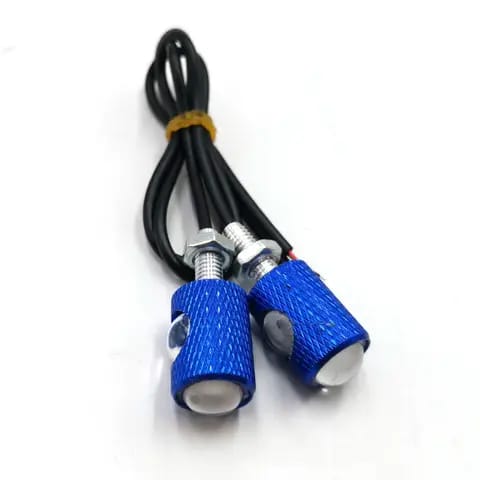 4pcs Mini Fancy Motor Bike Indicator, Also Use For Number Plate Screw | Tik Tok LED Indicator Pieces) | Fancy Bulb | Fancy Indicator For Bike - Blue
