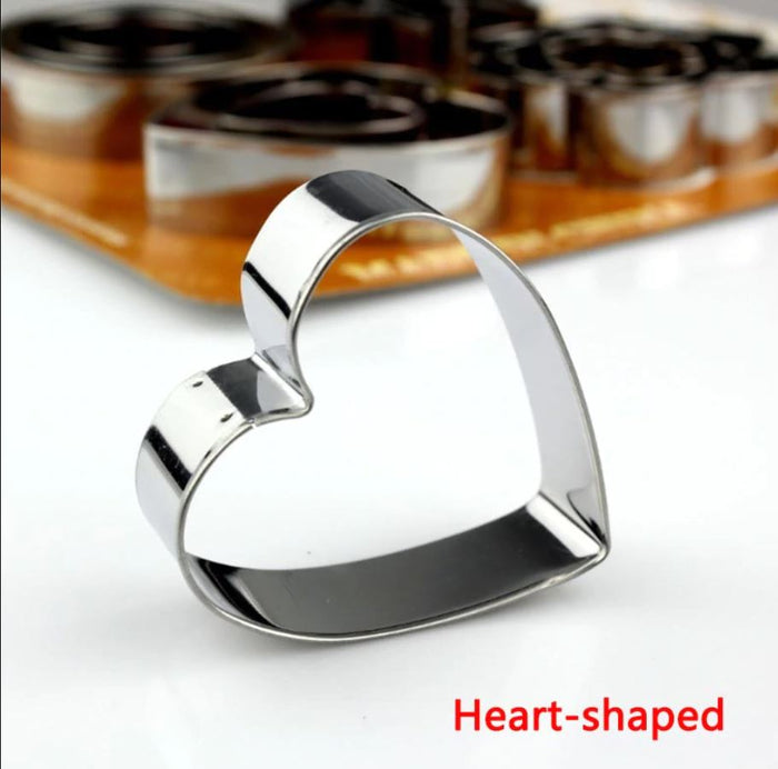 12 Pcs, Stainless Steel Cookie Cutter, DIY, Cookie Cutter, Star, Heart, Cutter, Baking Dish, New Cake Tool, Fried Egg, Shaper, Kitchen Mold Tool