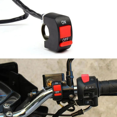 2 Pcs Motorcycle Headlights Plus Switch LED White Super Bright 6LED Working Front Light Motorbike Fog Lamp 1600LM Scooters Spotlight