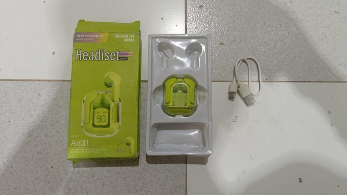 AIR 31 Airpods | Bluetooth Air31 Earbud - Without Pouch ( Random Colour)