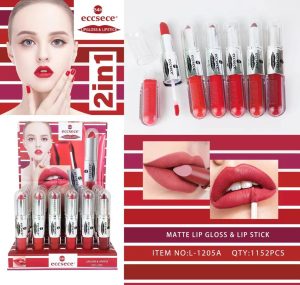 Eccsece 2 In 1 Lipstick + Lipgloss