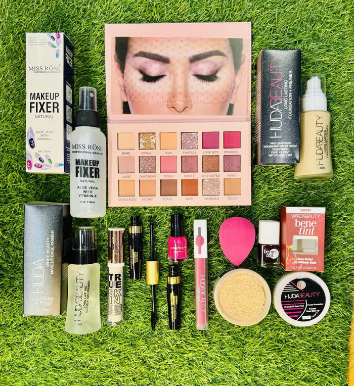12 In 1 Makeup Deal Makeup Fixer,Liquid Foundation, Primer, And Many More For Girls