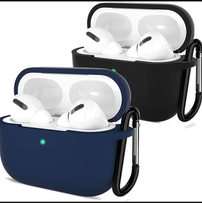 Airpods Pro 2 Soft Silicone Case With Hanging Clip (Random Color)