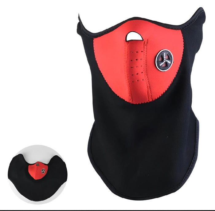 Winter Windproof Bike Mask Half Face Motorcycle Masks For Men And Women - Black