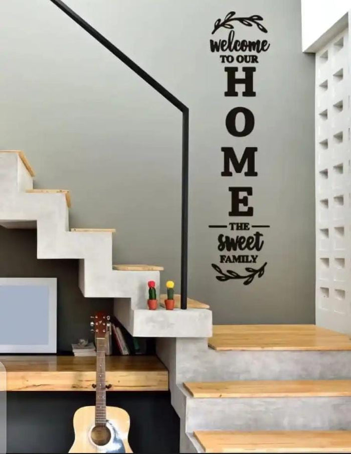 3d Wall Art Welcome To Our Home The Sweet Family Wall Decoration For Home Office Dorm - 15 Inch