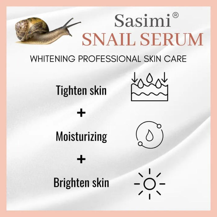 Sasimi Snail Serum High Quality Anti Aging Moisturizing & Whitening Serum For Pores & Acne 30Ml
