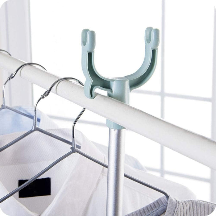 Extendable Telescopic Clothes Fork, Adjustable Laundry Hanging Fork With Hook (Random Color)