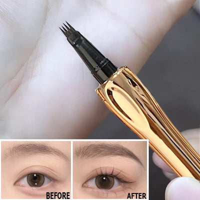 4 Tip Tattoo Pen | 4 Tip Tattoo Eyebrow Pen | Eyebrow Pencil Creates Natural Makeup Effect - Black