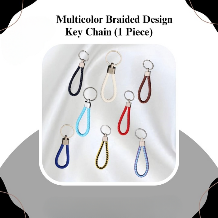 Multi Color Braided Design Keychain | Best Quality Keychain ( Random Color ) - Pack Off 01